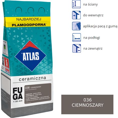 Joint céramique Atlas - 036 gris foncé 5 kg (1/2)