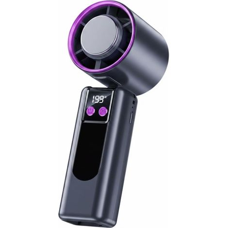 Ventilateur turbo portable avec refroidissement à glace, air froid haute vitesse, rechargeable par USB, mini ventilateur avec cordon de serrage, ventilateurs portables (1/5)