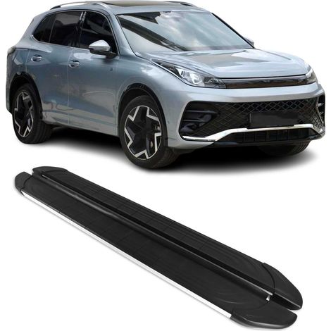 OMAC Trittbretter für VW Tiguan mk3 2024-2026 Aluminium Schwarz-Silber (1/5)