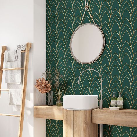 Crédence adhésive salle de bain - Motif élégant - 60x60 cm - Adhésif MAT (1/4)