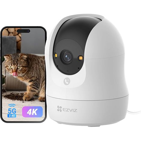 Caméra Surveillance WiFi Intérieure 360 °, Camera Bébé avec WiFi 2.4/5Ghz, Détection Humain/Animaux/Bruit, Vision Nocturne Couleur avec Véritable WDR, Suivi Auto, C6N G1 4K (1/5)