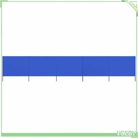 Paravent pliable - FAFEICY - 47165 - 5 panneaux - Tissu non-tissé - 600 x 120 cm - Bleu azuré (1/5)