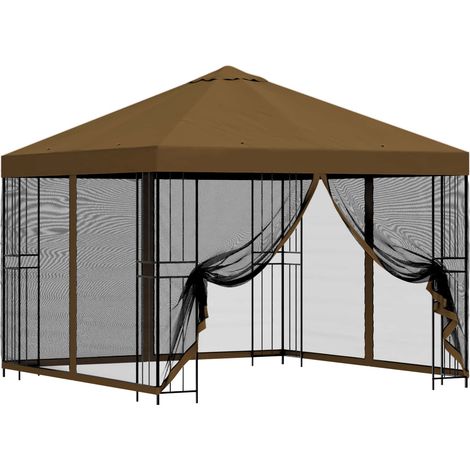 Gazebo de jardín con paredes laterales 3 x 3 m Topo vidaXL (1/5)