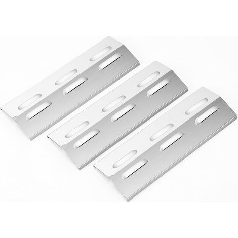 Lot de 3 cache-brûleurs universels en acier inoxydable pour San Diego - 33,5 x 12 cm (1/5)