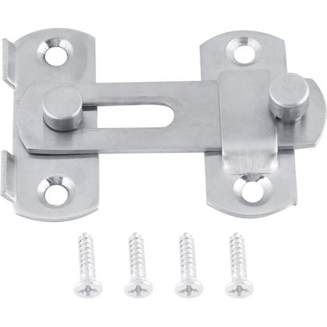 Moraillon en Acier Inoxydable Serrure de Porte Serrure Loquet de Porte Serrure Porte Coulissante Double Charnière Moraillon de Sécurité pour Armoire de Fenêtre Accessoires de Cabine D'essayage