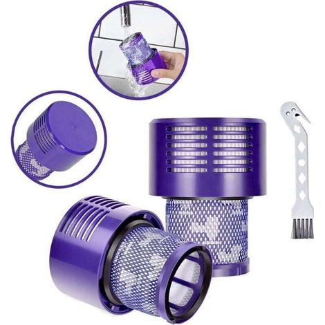 Pack de 2 Filtres Compatibles Aspirateur Sans Fil Dyson V10 SV12 Series Motorhead Remplaçant DY-969082-01 Cyclone Absolute Animal Total Clean (1/4)