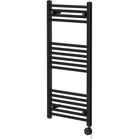 Wholesale Domestic Pizarro Colore Matt Black 1000mm x 500mm Straight Digital Thermostatic Electric Heated Towel Rail (1/5)