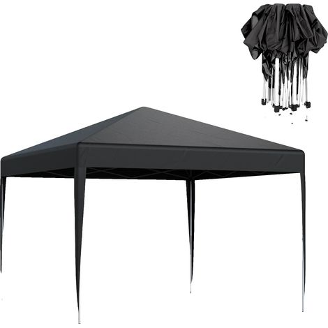 Gazebo, Installation Rapide, Hébergement Spacieux, Noir 3X3M (1/2)
