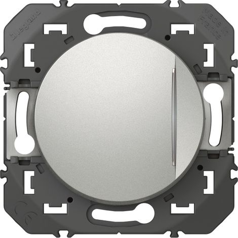 LEGRAND Dooxie beleuchteter Wechselschalter, Aluminium LEGRAND