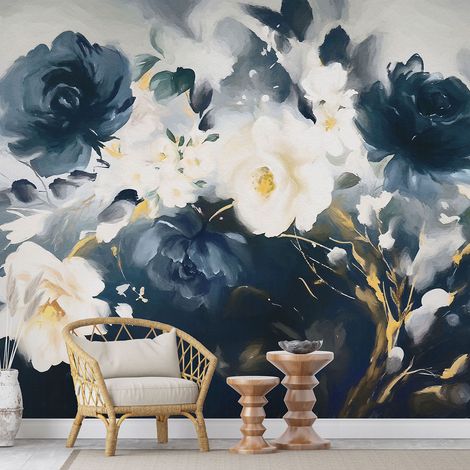 Papier peint panoramique - Fleurs - 130 cm x 85 cm (1/4)