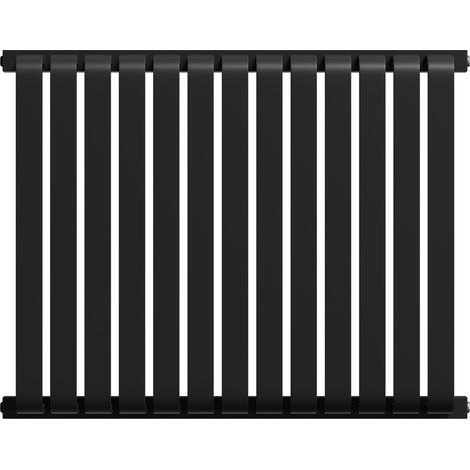 Wholesale Domestic Empire Colore Matt Black 600mm x 756mm Horizontal Single Panel Radiator