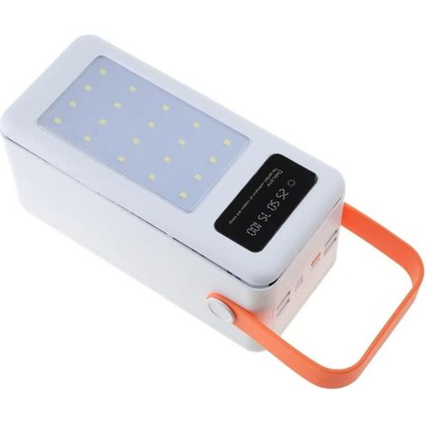 Estuche con doble puerto USB para 28 baterías 18650 para teléfono móvil, almacenamiento rápido, bricolaje (carga rápida, blanco) (1/5)