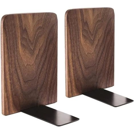 Serre-livres - Naturel - Bois de hêtre - 2 PCS - Antidérapant - Fabriqué à la main (1/4)