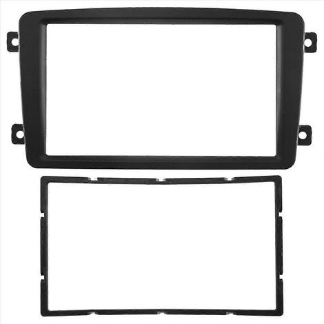 2-DIN-Autoradio-Einbaurahmen für Fahrzeuge ab Facelift-Modell, Armaturenbrettadapter, Zierleiste, Schwarz, universell kompatibel (1/5)