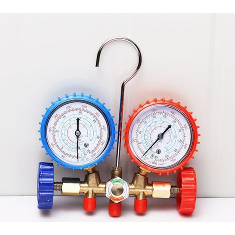 Kältemitteldruckmesser – Druckmesser-Set zum Befüllen von Klimaanlagen – Füllventilwerkzeug – Doppeldruckmesser für die Kfz-Reparatur (CT-536G) (1/5)