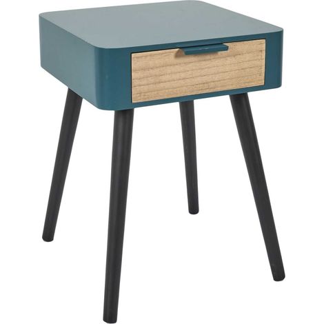 Table de chevet bicolore 1 tiroir (1/4)