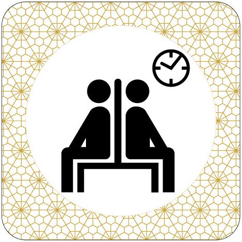 PLAQUE DE PORTE DESIGN SPHERE SALLE D'ATTENTE .- Terrazo - (1/3)