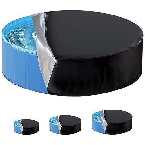 Schwimmbadabdeckung, 12020 cm, Oxford-Gewebe, UV-beständig, winterfest, wasserdicht und staubdicht, hält Ihren Pool sauber, geeignet für Außenpools, Schwarz (1/5)