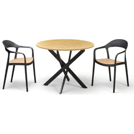 Conjunto de mesas y sillas para comedor Houston 1773 , 76x0x0cm, Diámetro: 100, Número de asientos: 2, Estilo: Contemporary (1/5)