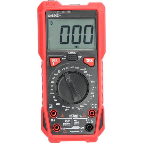 UA890D+ Hand-Digitalmultimeter Strom-, Spannungs-, Kapazitäts- und Widerstandsmessgerät (1/5)