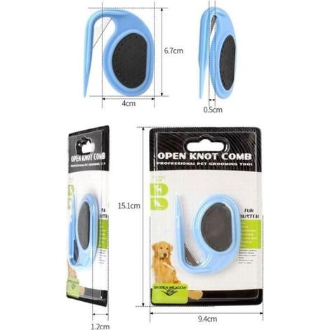2Pcs Pet Knotting Comb, Grooming Tool Cat Grooming Comb Pets, Safe Dog Detangler Cat Massage Comb Dog Shedding Brush (1/4)