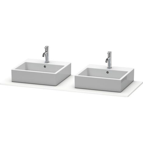 Console Duravit XSQUAREavec 2 découpes 16x1400x550mm blanc mat
