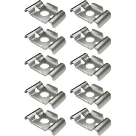 Attaches Pour Grillage Acier Inoxydable 10 Pièces Attache Pour Fil Rigide Support Étagère & Fixation Extérieur Jardin Cour Ferme Allée Terrasse