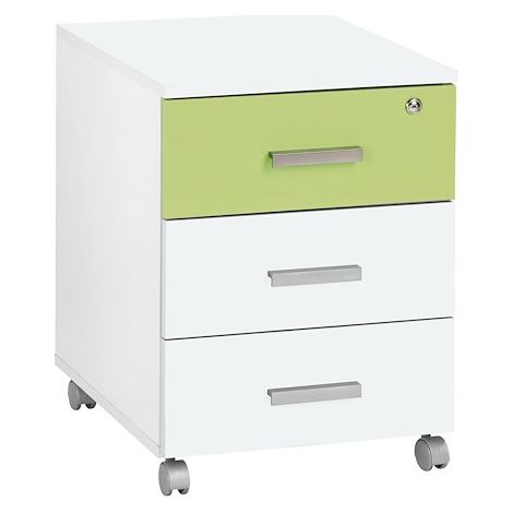Caisson mobile Ineo blanc 3 tiroirs - anis - Maxiburo (1/2)