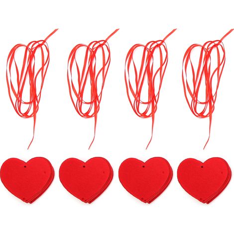 4Set Garland Hanging Hearts Ornaments Valentines Day Wedding Party Craft Decoration (1/5)