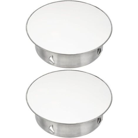 BUNTHAUS Lot de 2 Bouchon pour Tuyau de Poêle 40mm à 50mm, Cache-trou de cheminée, Cache Tuyau, Couvercle De Trou De Cheminée,Bouchon Cheminée Perforé en Acier Inoxydable Ø 55 mm Profondeur 25mm, arge
