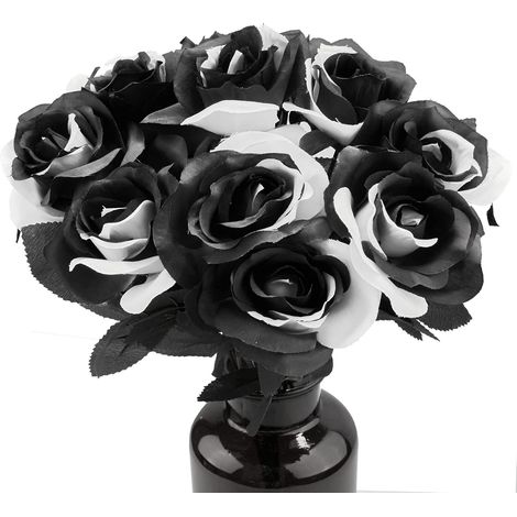 Rose Artificielle - Tige Unique 41 cm - Tête 7 cm - Faux Fleurs en Soie pour Décoration Intérieure, Mariage, Bureau, Jardin - Lot de 10 (1/4)