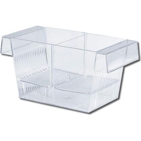 Salle D Accouchement Pour Poissons - 1 Pièce - Plastique Transparent - Avec Couvercle Et Grille - Élevage De Alevins - 20x9,5x10 cm (1/3)