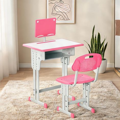 Ensemble table et chaises enfant roz en mDF Oțel (1/5)