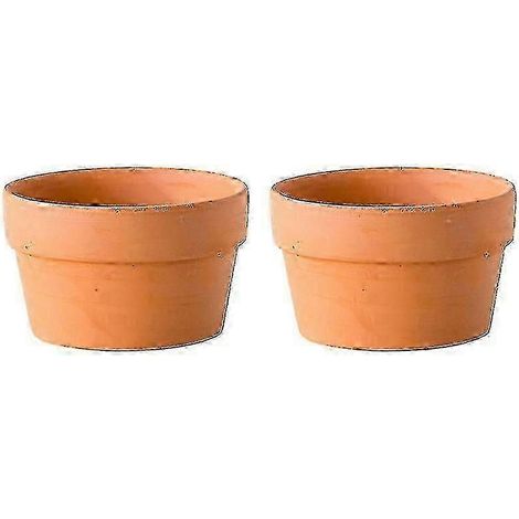 Lot de 2 plantes en pot pour jardinage, pot en terre cuite, autoroute (1/3)