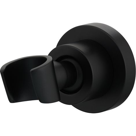 Sollbry Duschkopfhalter, Schwarzer Edelstahl-Duschkopfhalter, universeller Handbrausehalter, 360° verstellbarer Duschhalter, 5 x 5 x 7,8 cm (1/4)