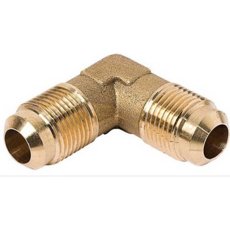 Codo latón 90 Grados Macho para Aire Acondicionado  Medidas  Accesorios Fontanería: 1/4''