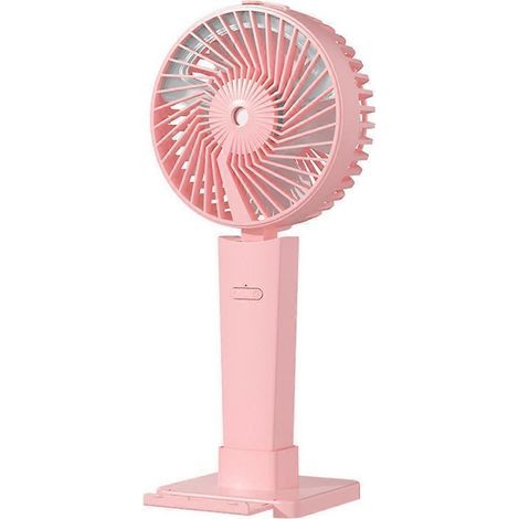Ventilateur portable silencieux, mini ventilateur rechargeable USB avec brumisateur et lumière LED. (1/4)
