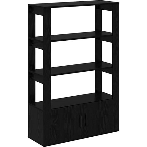 Vitrina Roble negro 30 x 80 x 119.5 cm Madera contrachapada vidaXL