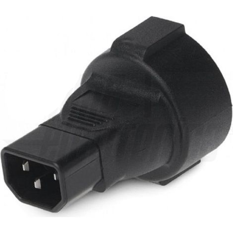 Alpha elettronica adattatore da presa tedesca a iec320 c14 maschio 10a 250v 23-33/7-2 (1/2)