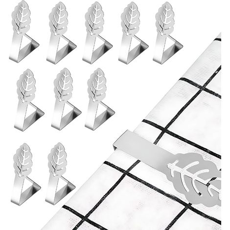 Nappe Clips Anti Glissant 10 Pièces Pince Nappe Pinces Nappe décoratives Attache Nappe Table Exterieur Pique Nique Barbecue Mariage (1/5)