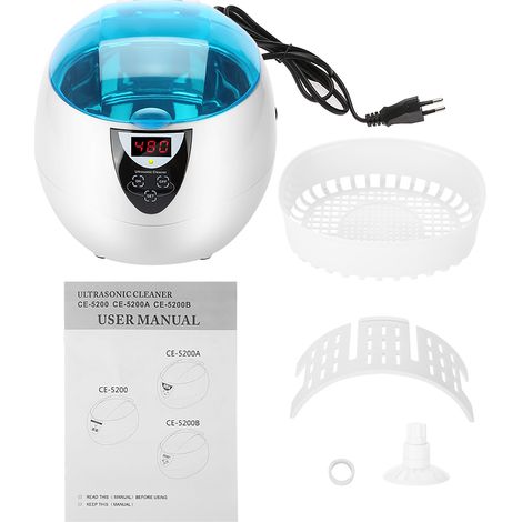 Stérilisateur professionnel à ultrasons 750 ml pour outils à ongles, bijoux, lunettes et montres