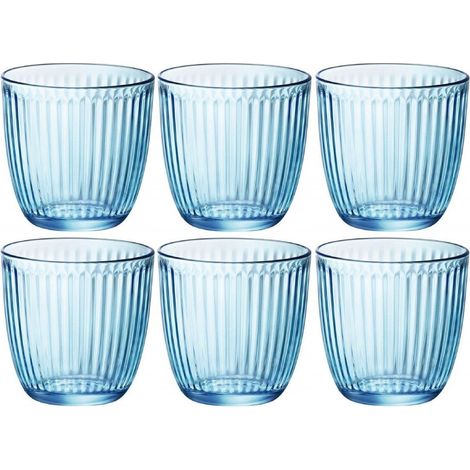 Verres à eau Bormioli Rocco 290 ml, lot de 6, bleu/transparent/verre (1/2)