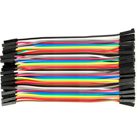 5-teiliges Set farbiger Hilfskabel (11,5 cm), 40-polige FF-Flachbandkabel für Steckplatinen (1/5)
