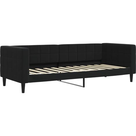 Lit de repos noir 80x200 velours (1/5)