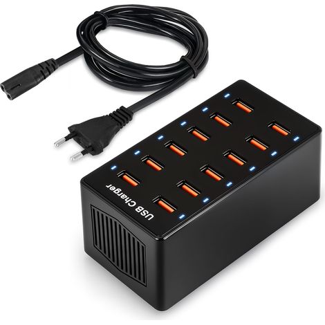 USB Ladestation 12 Ports 60W für Smartphones und Tablets