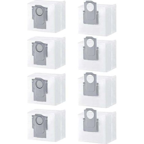 Ulisem8pcs Sacs à Poussière Accessoires de Rechange pour Roborock S8/S8+/S8 Pro Ultra/S7 MaxV Ultra/S7 Pro Ultra/Q7+/Q7 Max/Q7 Max+/Q5+