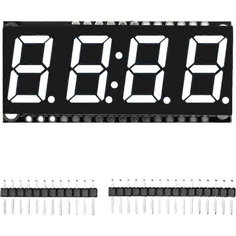 HT16K33 LED Module d'affichage 4 Chiffre 7 Segment 0.56 Pouce Horloge Indicateur Module de tube Blanc (1/5)
