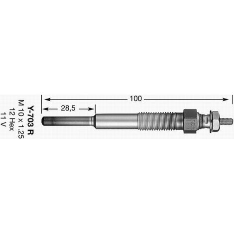Bougie D'allumage De Préchauffage Ngk Y-703r Adaptable Pour Engins De Manutention Et Générateurs Honda. -pl (1/2)
