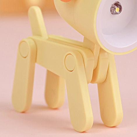 Veilleuse pour petits animaux, lampe de lecture LED kawaii, petit support pour téléphone, objet de décoration, chien jaune (1/5)