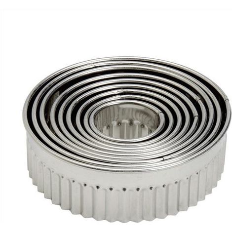 Lacor 68070, Confezione 9 tagliapasta tondi lisci in acciaio inox